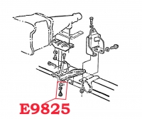 E9825 BOLT SET-TRANSMISSION MOUNT TO BRACKET-WITH WASHERS AND SPACERS-6 PIECES-63-67