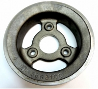 E2029 PULLEY-CRANKSHAFT-2 GROOVE-CAST IRON-BIG BLOCK-CORRECT REPRODUCTION-65-67