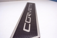 E21332 Sill Plate-Door-Outer-Carbon Fiber-W/ Corvette Inlay-Pair-05-13