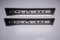 E21332 Sill Plate-Door-Outer-Carbon Fiber-W/ Corvette Inlay-Pair-05-13