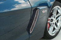 E21590 Vent Grille-Front Side Fender-Laser Mesh-Polished-Z06-Pair-06-13