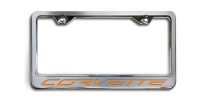 E21639 Frame-License Plate-C6 Corvette Lettering-Carbon Fiber Inlay-7 Colors Available