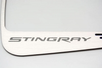 E21816 Trim Rings-Mirror-Side View-Standard-W/ Carbon Fiber Stingray Script-7 colors-Pair-14-17