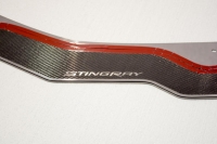 E21844 Spoiler-Front Lip-Carbon Fiber Overlay-W/ Stingray Script-Stainless Steel-14-17