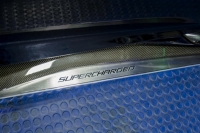 E21856 Side Skirt Extensions-Brushed-Stainless Steel-W/ Supercharged Script-Z06-Pair-15-17