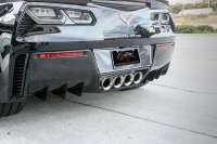 E21857 Diffuser Fins-Rear Bumper-Stainless Steel or Carbon Fiber-6 Pieces-15-17