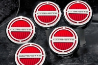 E21877 Cap Set-Engine Fluids-Carbon Fiber-Colors-Corvette Script-Automatic-5 pieces-14-17