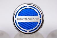 E21878 Cap Set-Engine Fluids-Carbon Fiber-Colors-Corvette Script-Manual-6 pieces-14-17