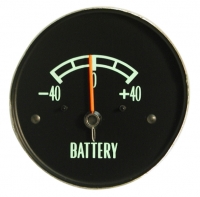 E6690 GAUGE-BATTERY-AMMETER-WITH GREEN FACE-65-67